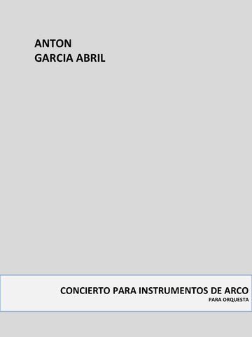 Concierto para Instrumentos de Arco