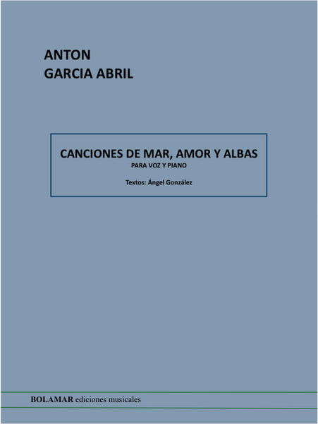 Canciones de Mar, Amor y Albas