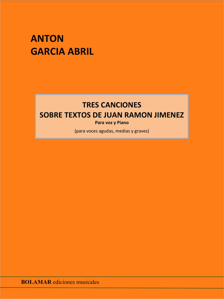Tres Canciones sobre Textos de Juan Ramón Jiménez
